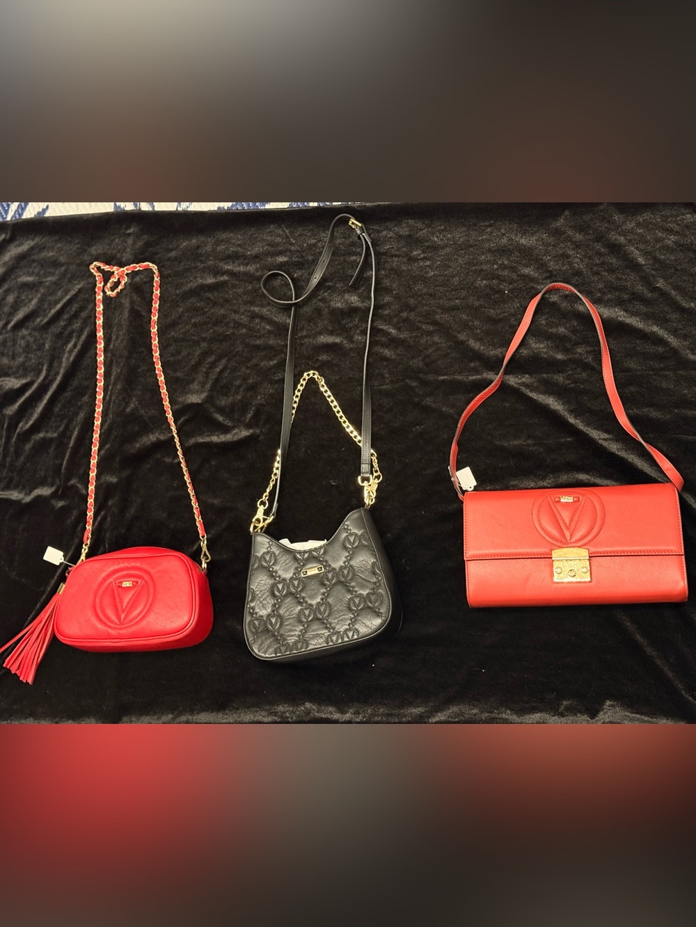 Valentino bundle of 3 Crossbody Bags.